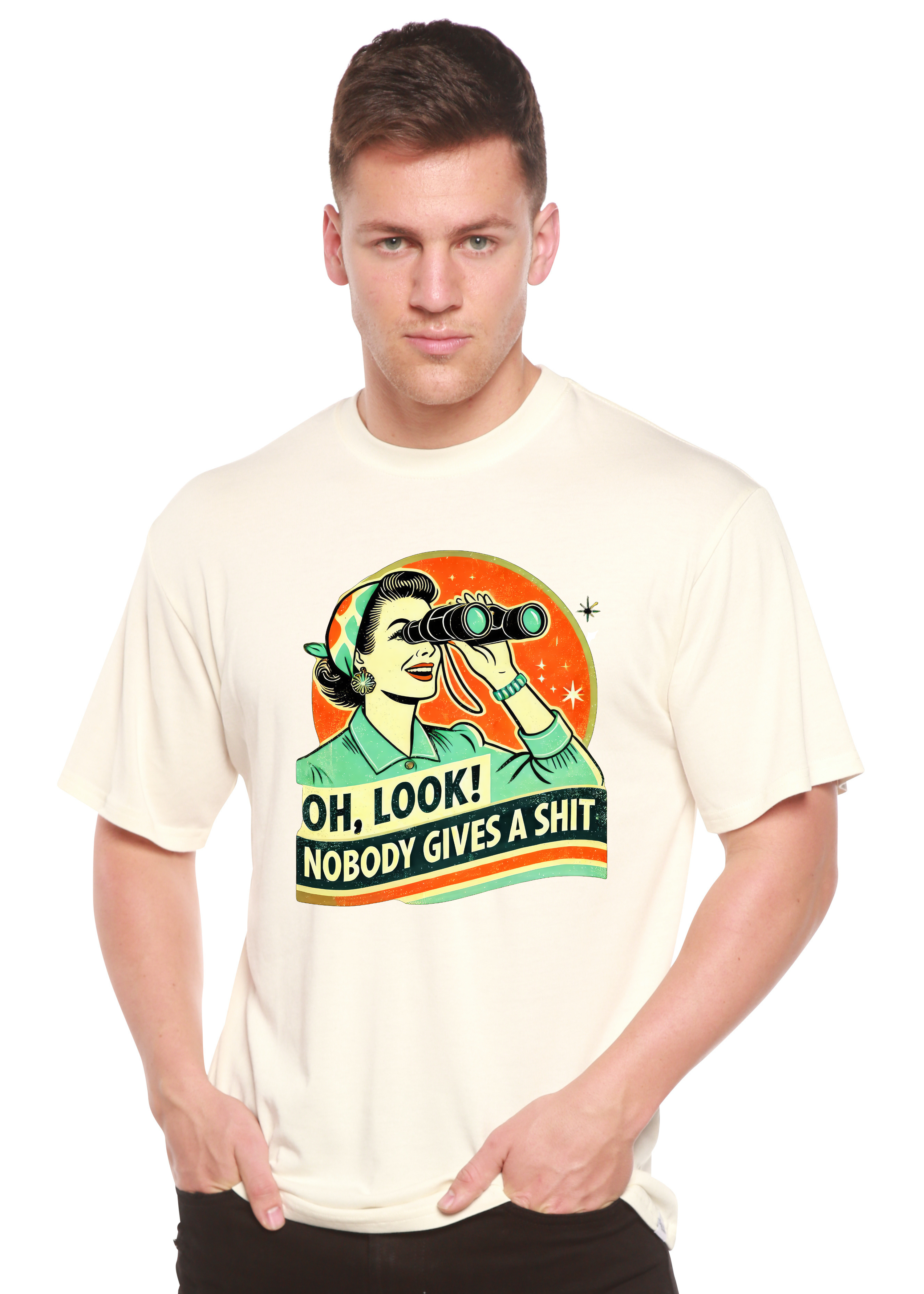 Funny Retro Woman Unisex Bamboo/Cotton Graphic T-Shirt